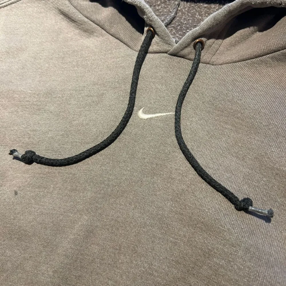 Vintage 90s Faded Nike Center Swoosh Hoodie Size Large / XL
